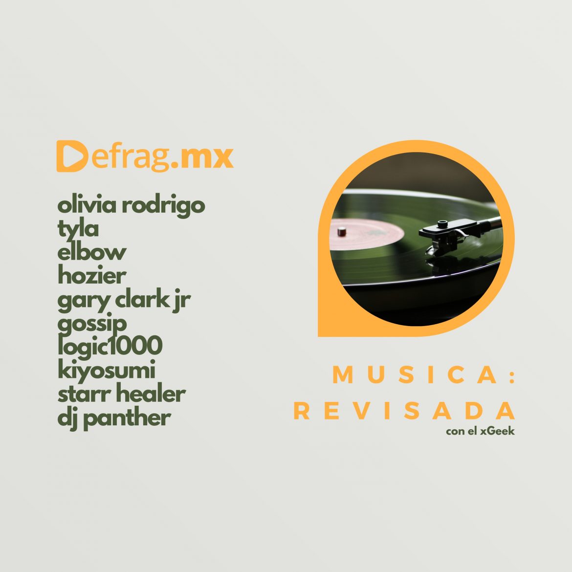 Defrag.mx Podcast Música Revisada ・Olivia Rodrigo ・ Tyla Lindemann ・ Kiyosumi ・ DJ Panther